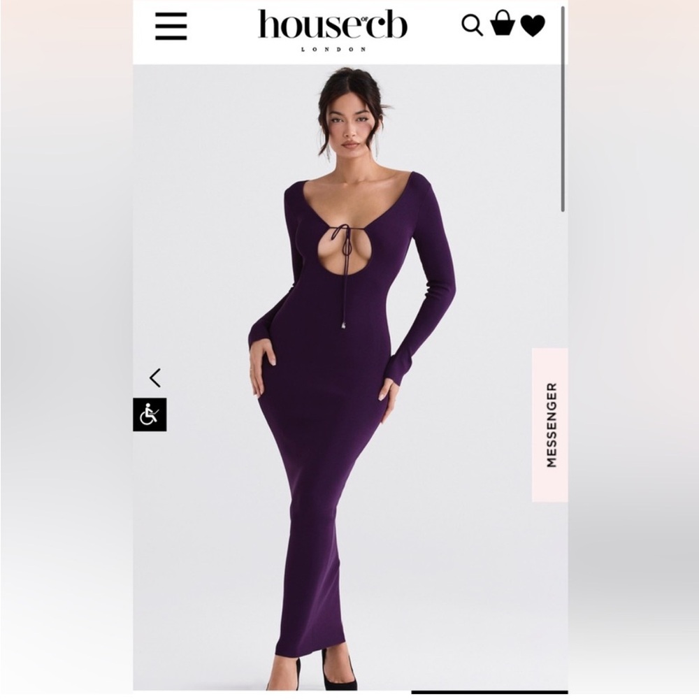 House of Cb maxi purple long sleeve